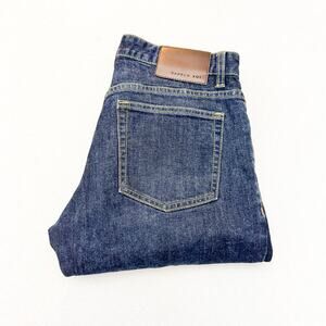 Dapper Boi Dark Wash Denim Straight Jeans Zip Fly Size 30 EUC